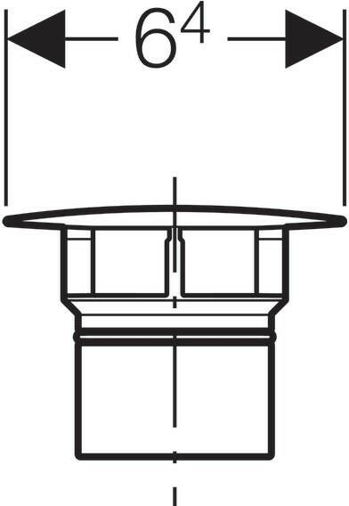 Geberit afdekkap voor clou wastafelafvoer keramiek wit