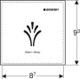 Geberit AquaClean bedieningplaat met frontbediening voor toilet 9.3x9.3cm wit 147.044.00.1 - Thumbnail 4