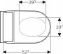 Geberit AquaClean Tuma Comfort douche wc staand met geurafzuiging föhn ladydouche en verwarmbare softclose zitting alpien wit - Thumbnail 2