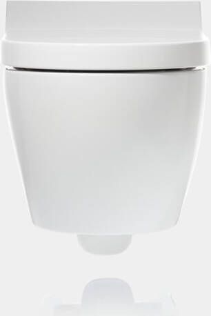 Geberit Aquaclean Tuma wandcloset met douche wc met wit glas decorplaat wit-glas