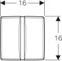 Geberit Basic urinoir stuursysteem netvoeding 16x16cm met infrarood voor frontbediening mat verchroomd 115802465 - Thumbnail 5