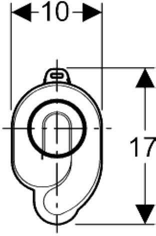 Geberit universele urinoirsifon afvoer horizontaal