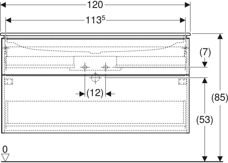 Geberit Icon badmeubelset 120cm mat lava Keratect