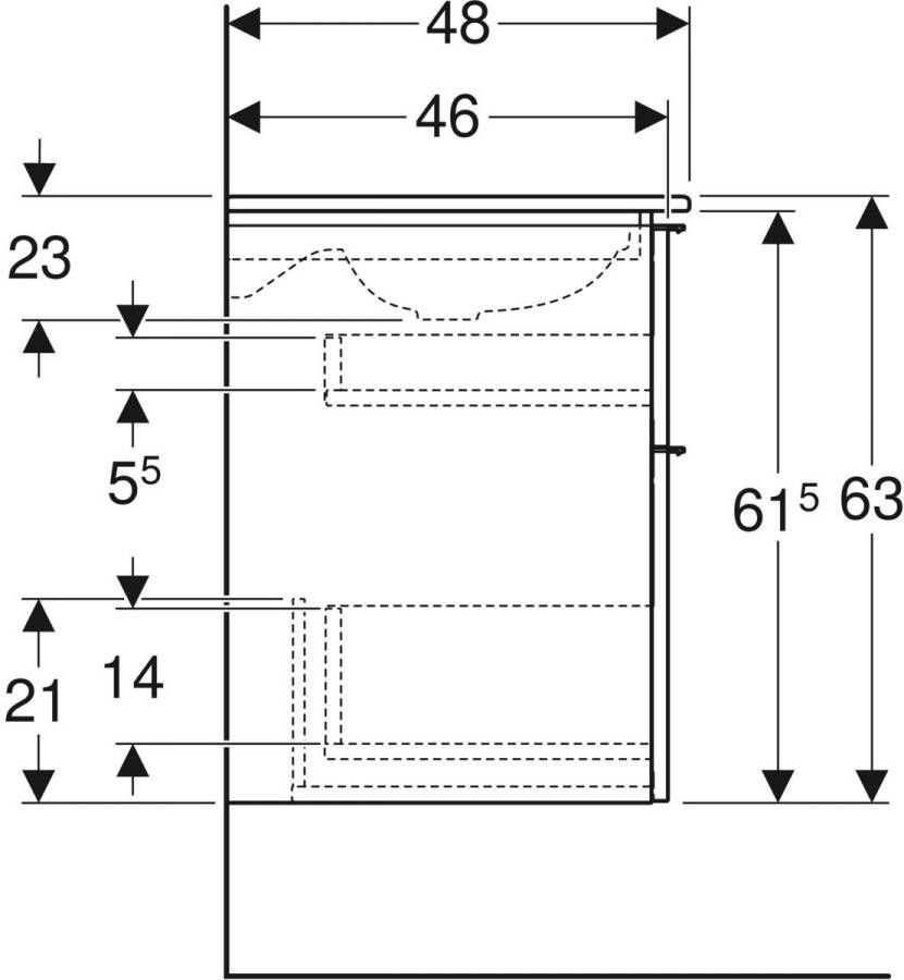 Geberit Icon badmeubelset 60cm eiken