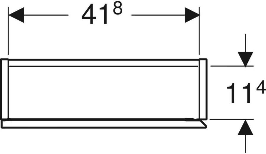 Geberit Icon bovenkast ondiep 45x70cm 1 deur eiken