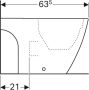 Geberit Icon duobloccloset 35.5x63.5x40 staand PK spoelrandloos met Keratect wit glans 200460600 - Thumbnail 2