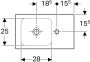 Geberit Icon fontein 53x31x13.5cm 1 wasbak 1 kraangat Rechts zonder overloopgat Keramiek Wit glans 124053600 - Thumbnail 2