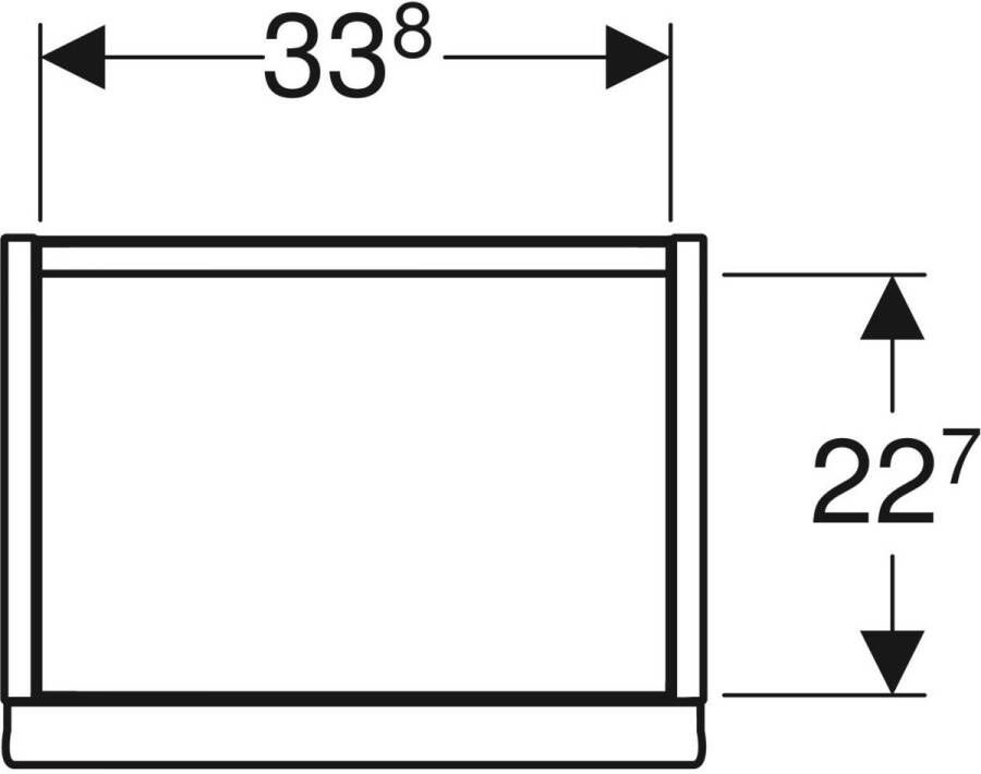 Geberit Icon fonteinonderkast 37cm linksdraaiend eiken