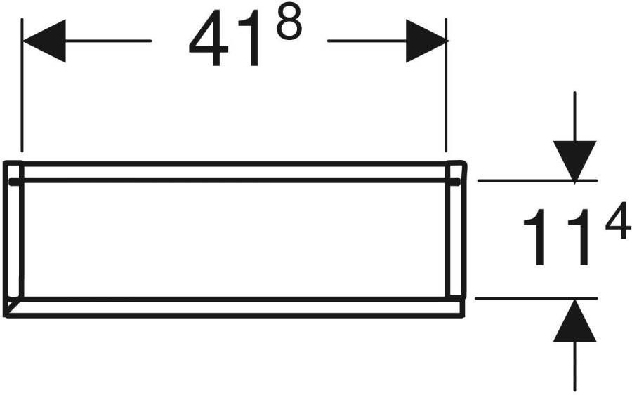 Geberit iCon hoge kast ondiep 180x45cm eiken