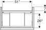 Geberit iCon wastafelonderkast 59.2x61.5x41.6cm 2 lades met softclose Spaanplaat Noten 502.307.jr.1 - Thumbnail 4