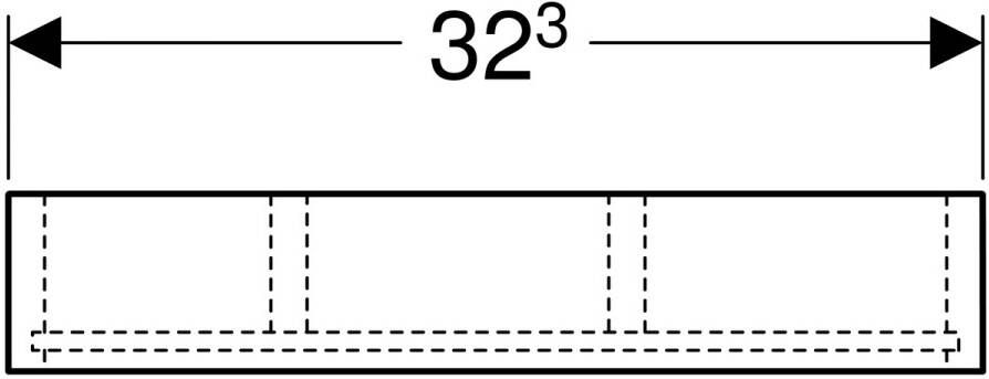 Geberit lade-indeler H-onderverdeling voor bovenlade
