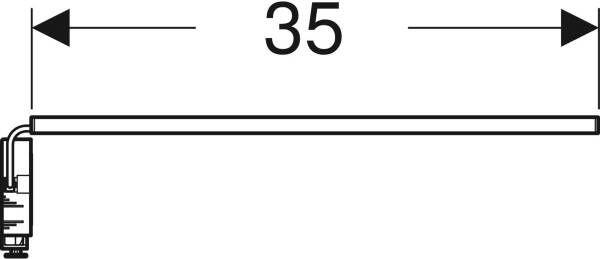 Geberit lichtlijst voor lade-verlichting links en rechts lengte 35cm