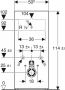 Geberit Monolith module wc wand 114cm zwart glas alu. zwart chroom zwart alu.zwart chroom - Thumbnail 1