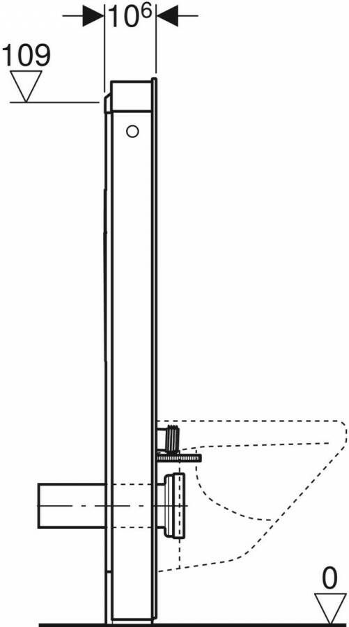 Geberit Monolith module wc wand 114cm zwart glas alu. zwart chroom zwart alu.zwart chroom