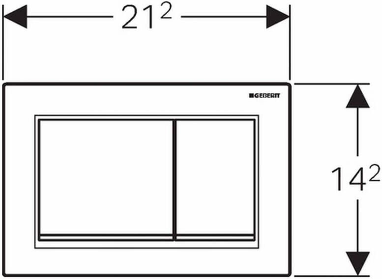 Geberit Omega 30 bedieningsplaat easy-to-clean mat chroom ringen chroom