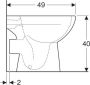 Geberit Renova toilet diepspoel PK-uitlaat rimfree wit - Thumbnail 2