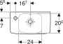Geberit Renova Compact fontein 45x25 cm met kraangat links en overloop wit - Thumbnail 3