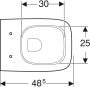 Geberit Renova Compact Square wandcloset compact diepspoel 35.5x48.5cm wit 206145000 - Thumbnail 4