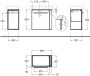 Geberit Renova Compact wastafelonderbouwkast 1 deur met handdoekhouder 59x60.4x36.7cm rechts lichtgrijs 862066000 - Thumbnail 3