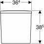 Geberit Renova duoblokreservoir zijaansluiting hoekig design Keratect wit - Thumbnail 2