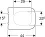 GEBERIT Renova Plan Closetzitting met deksel hoekig design RVS scharnieren duroplast wit (montage van bovenaf) - Thumbnail 3