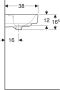 Geberit Renova Plan Fontein 50x38x16 5 cm 1 Kraangat Met Overloop Wit - Thumbnail 2