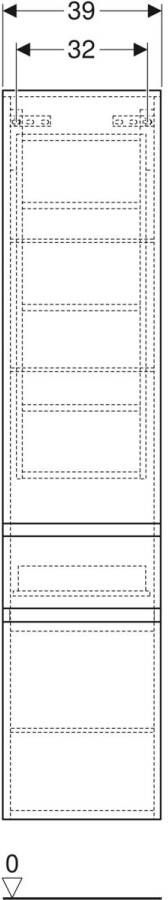 Geberit Renova Plan hoge kast 180cm licht noten hickory