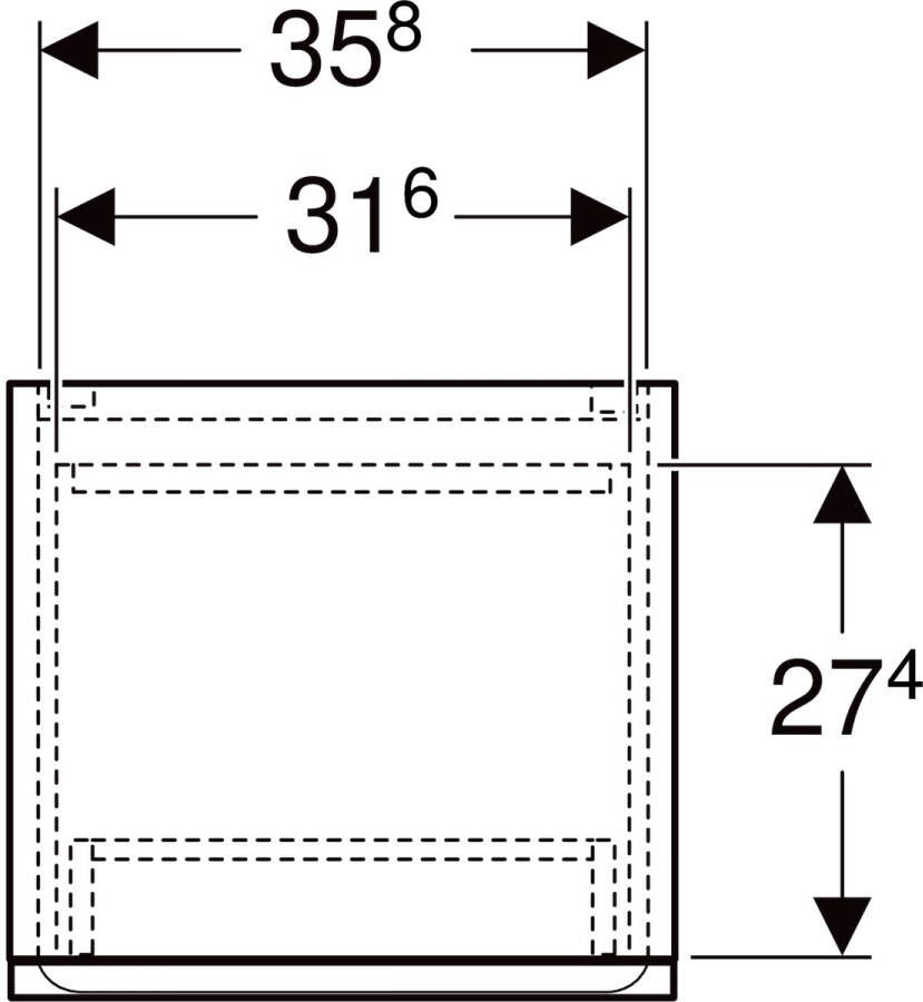 Geberit Renova Plan hoge kast 180cm licht noten hickory