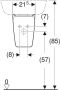 Geberit Renova Plan Sifonkap voor fontein 21 5x23 7x31 5 cm Wit - Thumbnail 3
