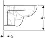 GEBERIT Renova Plan wandcloset diepspoel zonder spoelrand PK hxbxd 345x355x540mm glans wit - Thumbnail 2