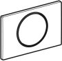 Geberit Sigma 10 glans witte bedieningsplaat kunststof met chroom matte knop en designring - Thumbnail 4