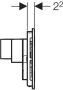 Geberit Sigma40 bedieningplaat 2 toets spoeling frontbediening voor toilet 26.6x18.2cm wit glas aluminium 115600si1 - Thumbnail 5