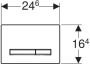 Geberit Sigma50 bedieningplaat 2-toets spoeling frontbediening voor toilet 24.6x16.4cm chroom lava 115.788.JK.2 - Thumbnail 3