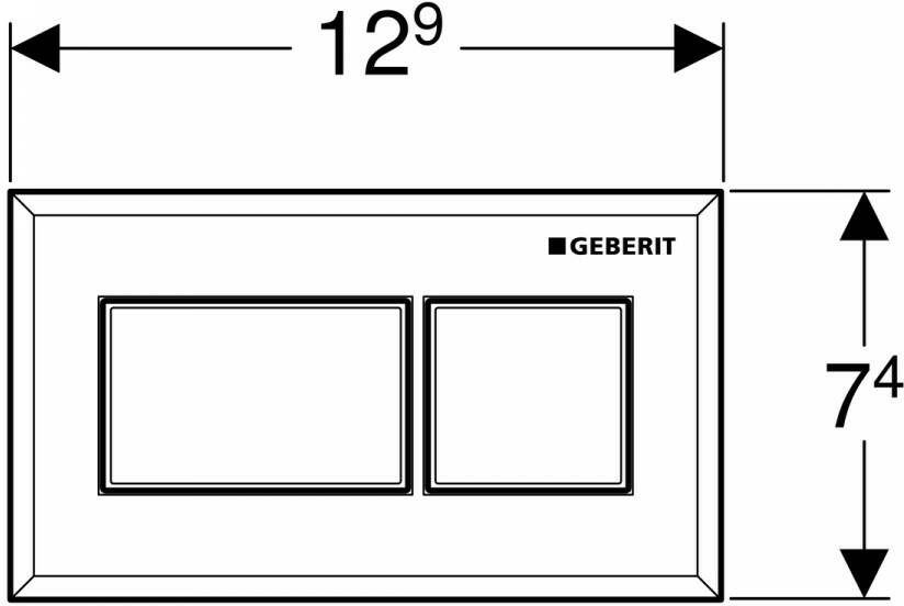 Geberit Sigma afstandsbediening uitstekend chroom voor Sigma reservoir 8cm (UP720)