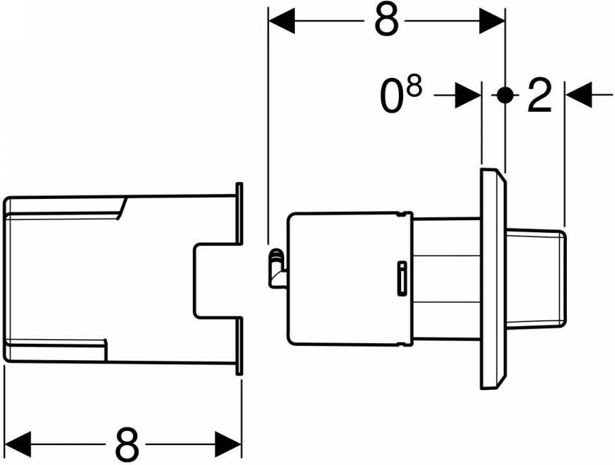 Geberit Sigma afstandsbediening inbouw chroom