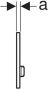 GEBERIT bedieningsplaat spoelsysteem Sigma50 2-toets spoeling 2-knops front easy-to-clean 12x246x164mm LxBxH mustang leisteen - Thumbnail 4