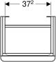 Geberit Smyle Square fonteinonderkast 44 2cm linksdraaiend mat lava - Thumbnail 2