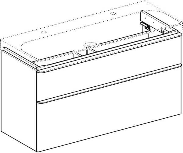 Geberit Smyle Square onderkast 118 4cm hoogglans wit