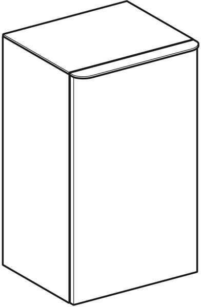 Geberit Smyle Square zijkast 60x36cm rechts noten hickory