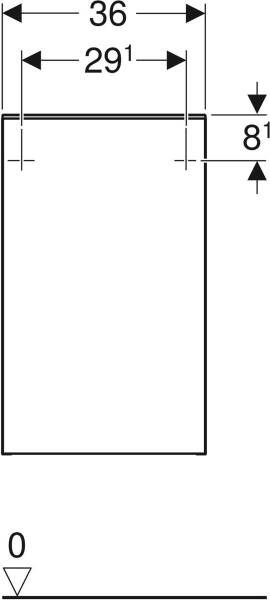 Geberit Smyle Square zijkast 60x36cm rechts noten hickory