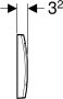 Geberit Twinline bedieningplaat 2-toets spoeling frontbediening voor toilet 34x18.5cm chroom glans 115899KH1 - Thumbnail 4