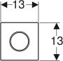 Geberit type 10 bedieningsplaat urinoir pneumatische spoelactivering kunststof mat chroom met glansverchroomde designringen 116.015.JQ.1 - Thumbnail 4