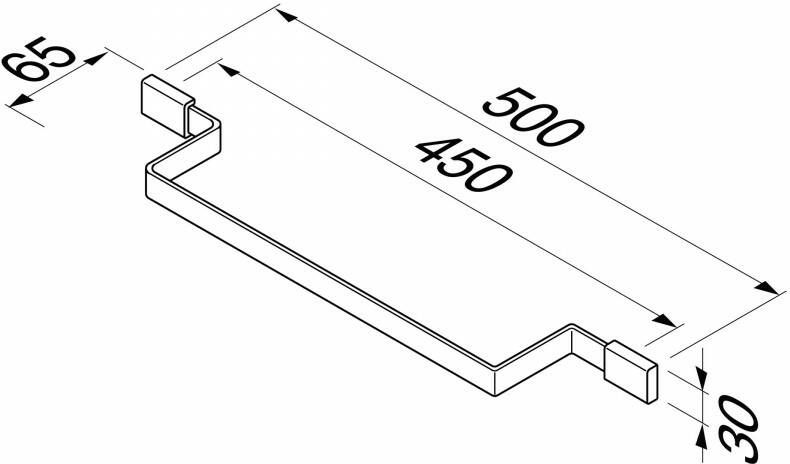 Geesa Aim handdoekhouder 50 cm chroom