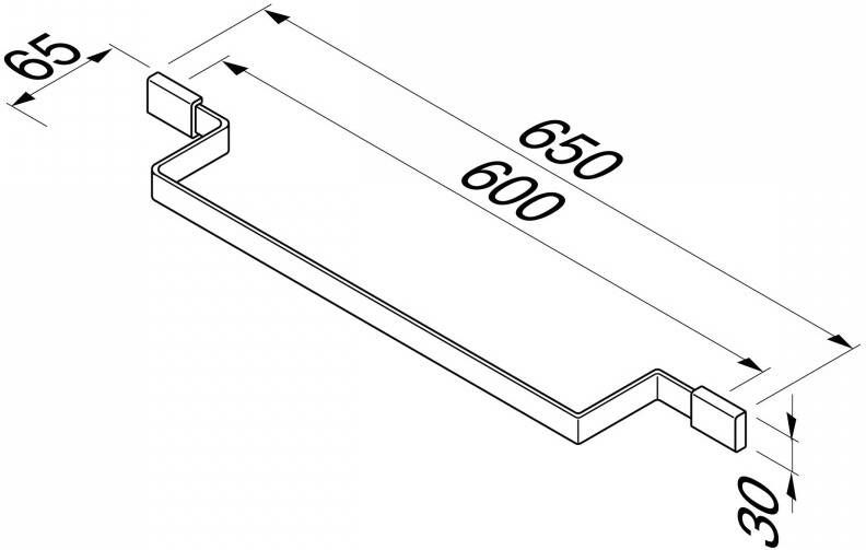 Geesa Aim handdoekhouder 65 cm chroom