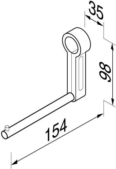 Geesa Comfort & Safety closetrolhouder voor toiletbeugel chroom