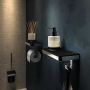 GEESA Frame toiletrolhouder met lichthouder kunststof messing verchroomd chroom mat zwart 918889 02 06 - Thumbnail 4