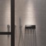 GEESA Frame Douchekorf met zwarte inzet plat staf verchroomd messing 75 x 210 x 108mm (HxBxD) - Thumbnail 4