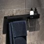 Geesa Frame planchet met handdoekhouder en douchemand 63 x 10 8 x 10 5 cm zwart - Thumbnail 3