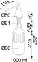 Geesa Hotel Zeepdispenser opbouw met PE zeephouder Chroom 91628 - Thumbnail 2