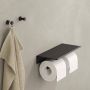 Geesa Leev toiletrolhouder dubbel zonder klep 25 2 x 3 x 6 1 cm zwart - Thumbnail 2